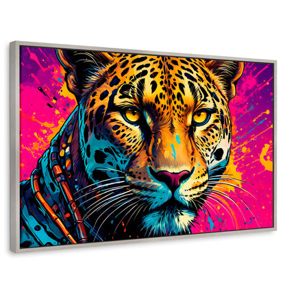 Cuadros Decorativos Canvas Revolution | Leopardo Colorido | Rectangular | Portada