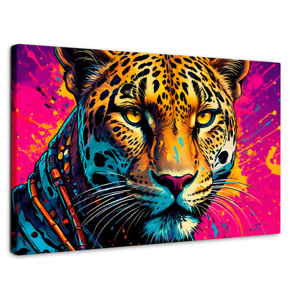 Cuadros Decorativos Canvas Revolution | Leopardo Colorido | Rectangular | Portada