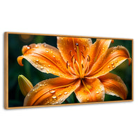 Cuadros Decorativos Canvas Revolution | Lirio Fuego Salvaje | Panoramico | Portada