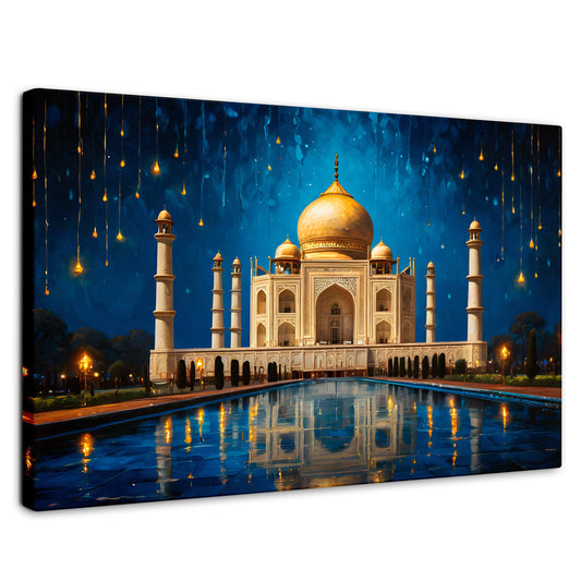 Cuadros Decorativos Canvas Revolution | Lluvia Taj Mahal | Rectangular | Portada