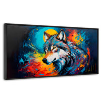 Cuadros Decorativos Canvas Revolution | lobo-splash-color | Panoramico | Portada