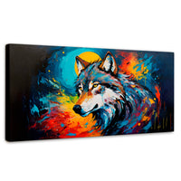 Cuadros Decorativos Canvas Revolution | lobo-splash-color | Panoramico | Portada