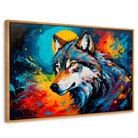Cuadros Decorativos Canvas Revolution | lobo-splash-color | Rectangular | Portada