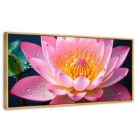 Cuadros Decorativos Canvas Revolution | Loto Dual Radiante | Panoramico | Portada | Marco Dorado