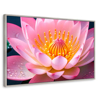 Cuadros Decorativos Canvas Revolution | Loto Dual Radiante | Rectangular | Portada | Marco Plateado