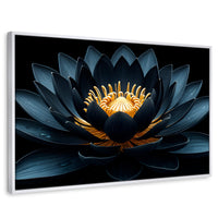 Cuadros Decorativos Canvas Revolution | Loto En Sombra | Rectangular | Portada | Marco Blanco