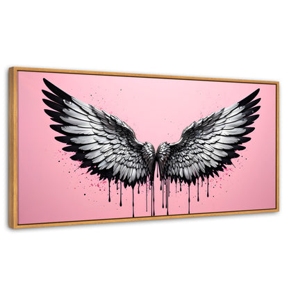 Cuadros Decorativos Canvas Revolution | Luz De Angeles | Panoramico | Portada | Marco Negro