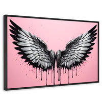Cuadros Decorativos Canvas Revolution | Luz De Angeles | Rectangular | Portada | Marco Negro