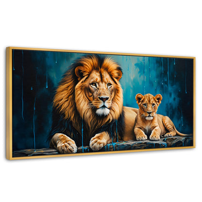 Cuadros Decorativos Canvas Revolution | Majestuosidad Real | Panoramico | Portada | Marco Dorado