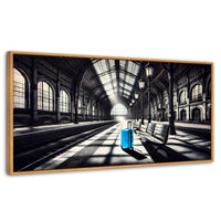 Cuadros Decorativos Canvas Revolution | Maleta En Espera | Panoramico | Portada | Marco Negro