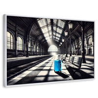 Cuadros Decorativos Canvas Revolution | Maleta En Espera | Rectangular | Portada | Marco Blanco