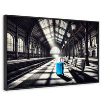 Cuadros Decorativos Canvas Revolution | Maleta En Espera | Rectangular | Portada | Marco Negro