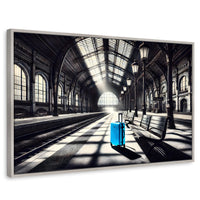 Cuadros Decorativos Canvas Revolution | Maleta En Espera | Rectangular | Portada | Marco Plateado