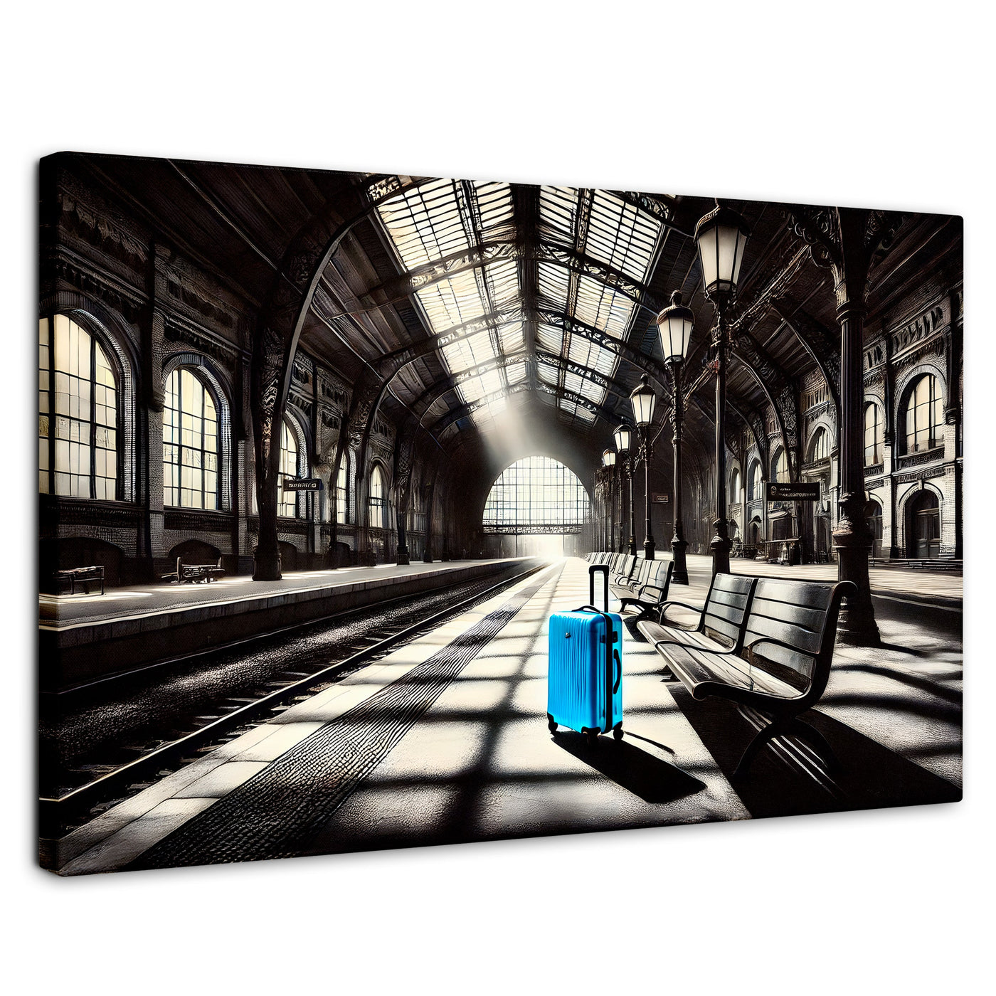 Cuadros Decorativos Canvas Revolution | Maleta En Espera | Rectangular | Portada | Marco SinMarco