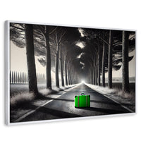 Cuadros Decorativos Canvas Revolution | Maleta Solitaria | Rectangular | Portada | Marco Blanco