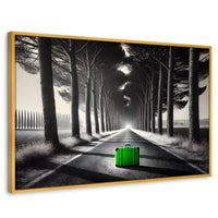 Cuadros Decorativos Canvas Revolution | Maleta Solitaria | Rectangular | Portada | Marco Dorado