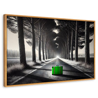 Cuadros Decorativos Canvas Revolution | Maleta Solitaria | Rectangular | Portada | Marco Madera