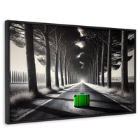 Cuadros Decorativos Canvas Revolution | Maleta Solitaria | Rectangular | Portada | Marco Negro