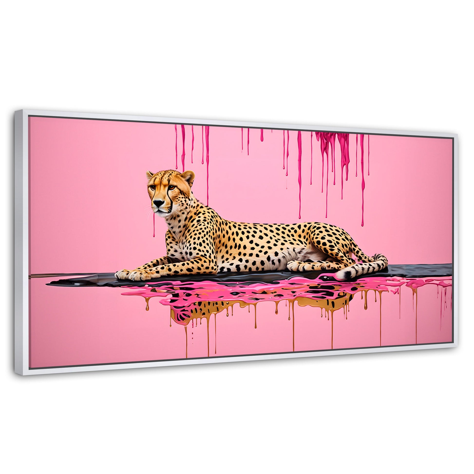 Cuadros Decorativos Canvas Revolution | Manchas Majestuosas | Panoramico | Portada | Marco Dorado