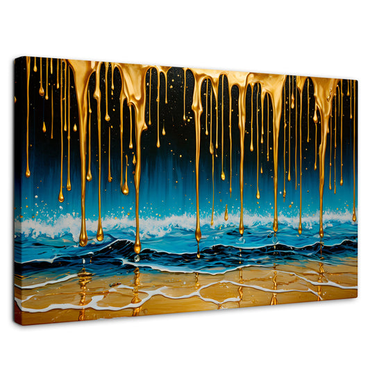 Cuadros Decorativos Canvas Revolution | Mar Nocturno Dorado | Rectangular | Portada