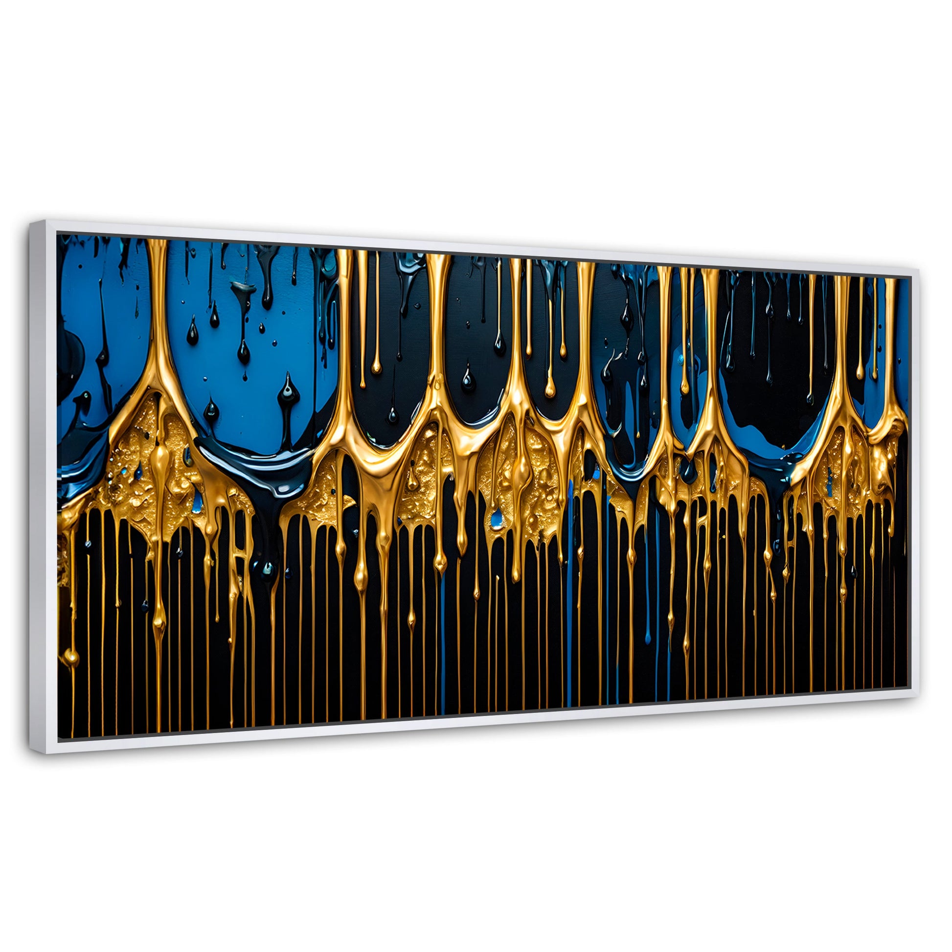Cuadros Decorativos Canvas Revolution | Mareas Vibrantes | Panoramico | Portada | Marco Dorado
