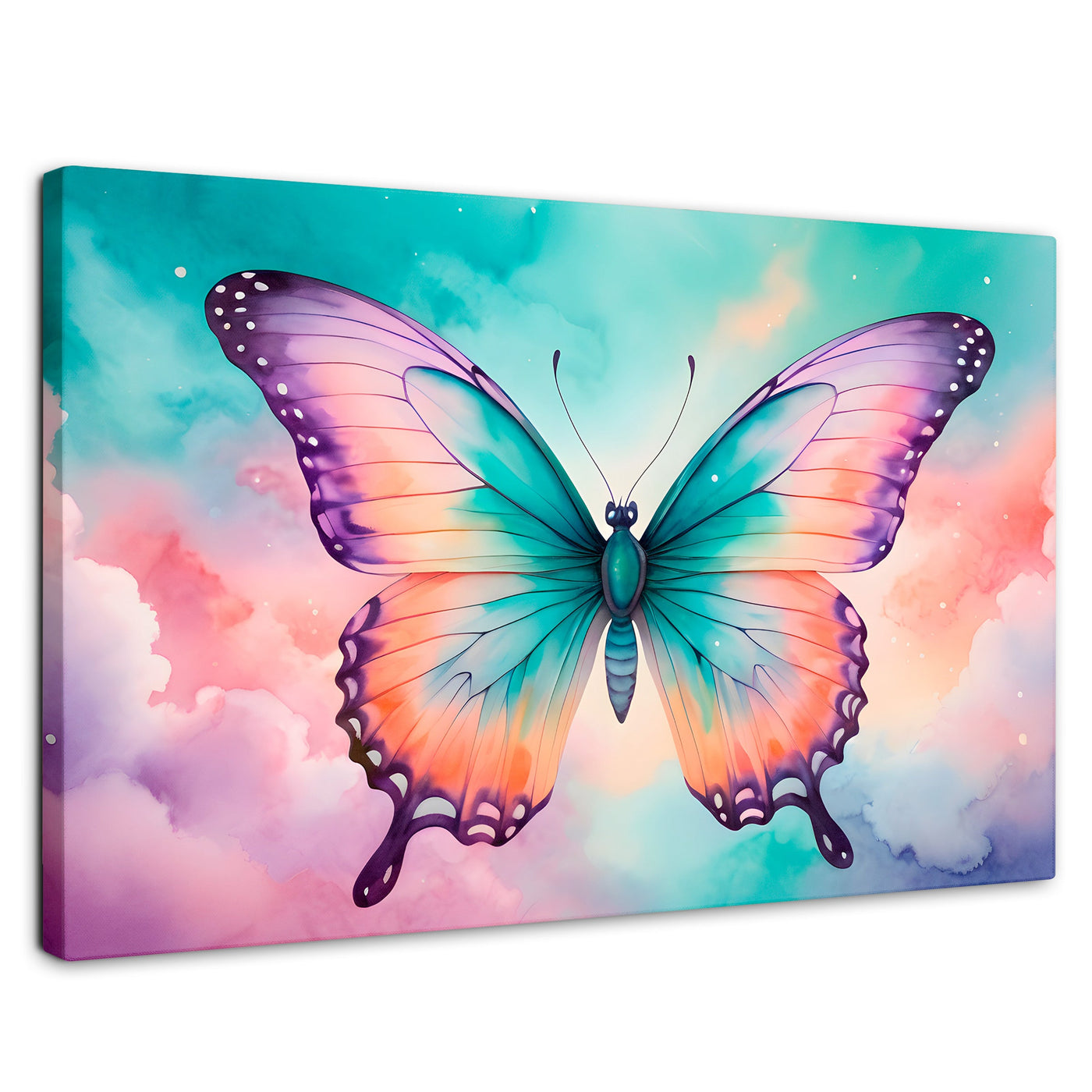 Cuadros Decorativos Canvas Revolution | Mariposa Celeste | Rectangular | Portada | Marco SinMarco