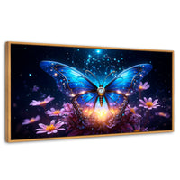 Cuadros Decorativos Canvas Revolution | Mariposa Celestial | Panoramico | Portada | Marco Negro