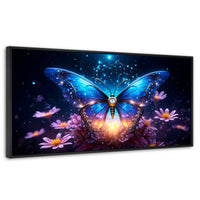 Cuadros Decorativos Canvas Revolution | Mariposa Celestial | Panoramico | Portada | Marco Plateado