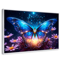 Cuadros Decorativos Canvas Revolution | Mariposa Celestial | Rectangular | Portada | Marco Blanco