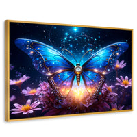 Cuadros Decorativos Canvas Revolution | Mariposa Celestial | Rectangular | Portada | Marco Dorado