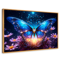 Cuadros Decorativos Canvas Revolution | Mariposa Celestial | Rectangular | Portada | Marco Madera