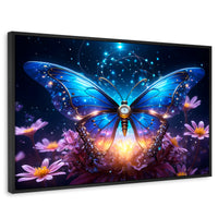 Cuadros Decorativos Canvas Revolution | Mariposa Celestial | Rectangular | Portada | Marco Negro