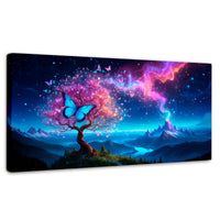 Cuadros Decorativos Canvas Revolution | Mariposa Cosmica | Panoramico | Portada | Marco SinMarco