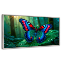 Cuadros Decorativos Canvas Revolution | Mariposa De Selva | Panoramico | Portada | Marco Blanco