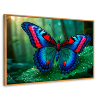 Cuadros Decorativos Canvas Revolution | Mariposa De Selva | Rectangular | Portada | Marco Madera