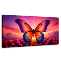 Cuadros Decorativos Canvas Revolution | Mariposa En El Alba | Panoramico | Portada | Marco SinMarco