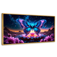 Cuadros Decorativos Canvas Revolution | Mariposa Encantada | Panoramico | Portada | Marco Madera