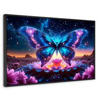 Cuadros Decorativos Canvas Revolution | Mariposa Encantada | Rectangular | Portada | Marco Negro