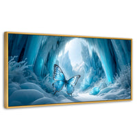 Cuadros Decorativos Canvas Revolution | Mariposa Glacial | Panoramico | Portada | Marco Madera