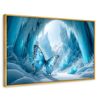 Cuadros Decorativos Canvas Revolution | Mariposa Glacial | Rectangular | Portada | Marco Dorado