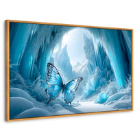Cuadros Decorativos Canvas Revolution | Mariposa Glacial | Rectangular | Portada | Marco Madera