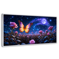 Cuadros Decorativos Canvas Revolution | Mariposa Lunar | Panoramico | Portada | Marco Dorado