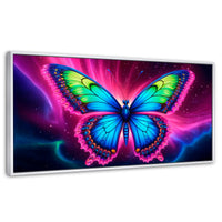 Cuadros Decorativos Canvas Revolution | Mariposa Nebulosa | Panoramico | Portada | Marco Dorado