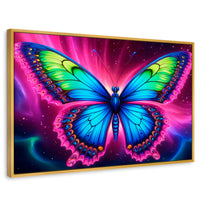 Cuadros Decorativos Canvas Revolution | Mariposa Nebulosa | Rectangular | Portada | Marco Dorado