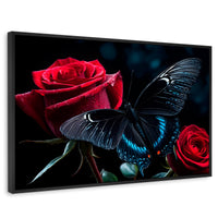 Cuadros Decorativos Canvas Revolution | Mariposa Nocturna | Rectangular | Portada | Marco Negro