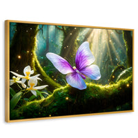 Cuadros Decorativos Canvas Revolution | Mariposa Silvestre | Rectangular | Portada | Marco Dorado
