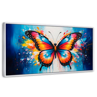Cuadros Decorativos Canvas Revolution | Mariposa Y Arte | Panoramico | Portada | Marco Dorado
