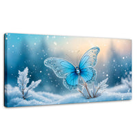 Cuadros Decorativos Canvas Revolution | Mariposa Y Nieve | Panoramico | Portada | Marco SinMarco