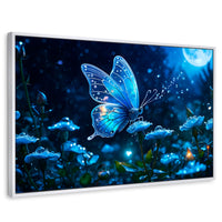 Cuadros Decorativos Canvas Revolution | Mariposa Y Rocio | Rectangular | Portada | Marco Blanco