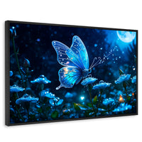 Cuadros Decorativos Canvas Revolution | Mariposa Y Rocio | Rectangular | Portada | Marco Negro